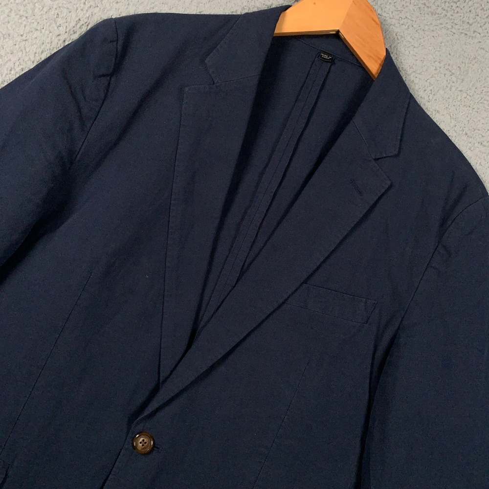 J.Crew Ludlow Baird McNutt Blazer 40R Navy Slim Cotton Linen Sport Unstructured